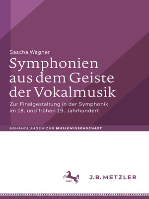 cover image of Symphonien aus dem Geiste der Vokalmusik